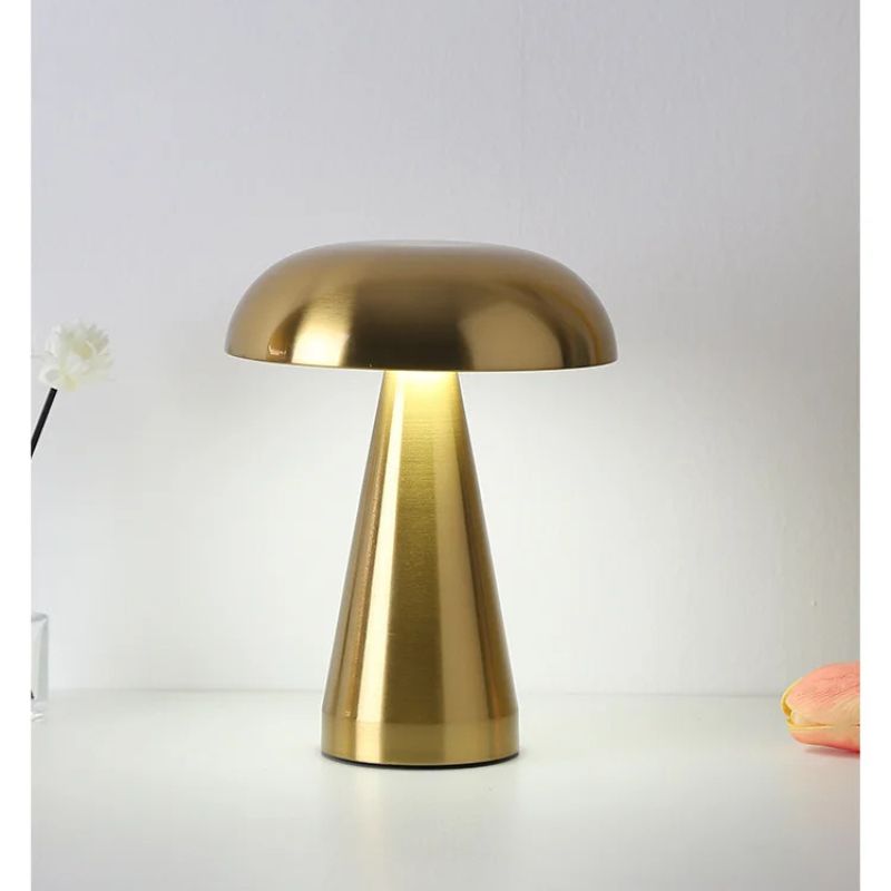 Modern Svampformad LED Bordslampa - Trådlös, Uppladdningsbar och Touchkontrollerad