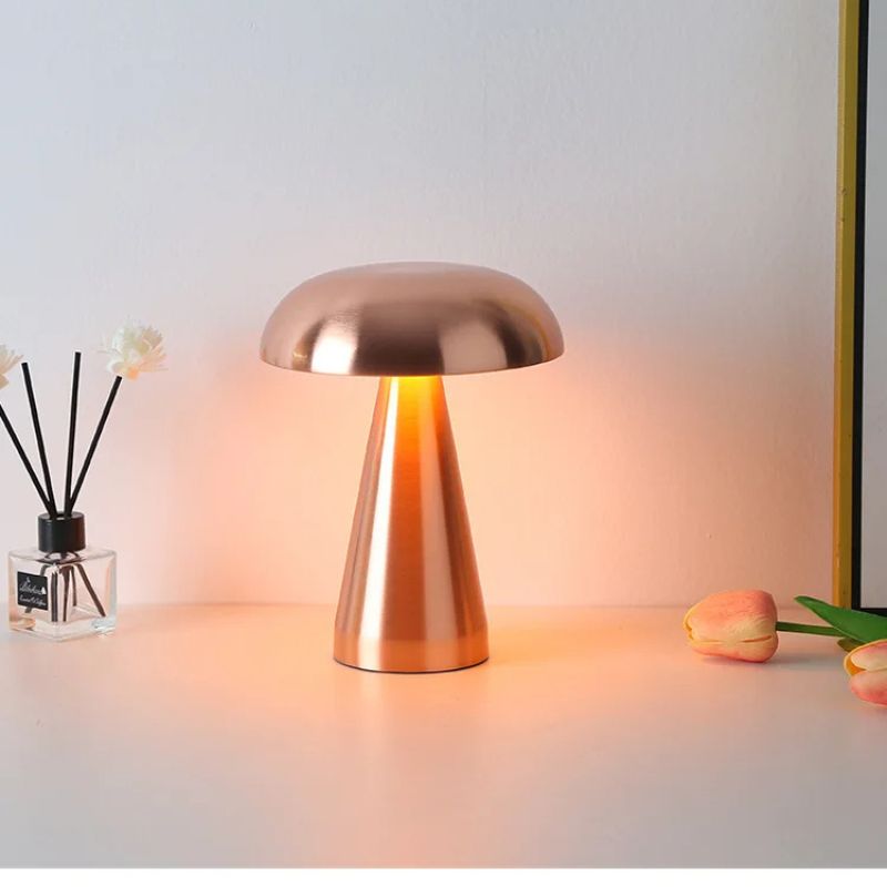 Modern Svampformad LED Bordslampa - Trådlös, Uppladdningsbar och Touchkontrollerad
